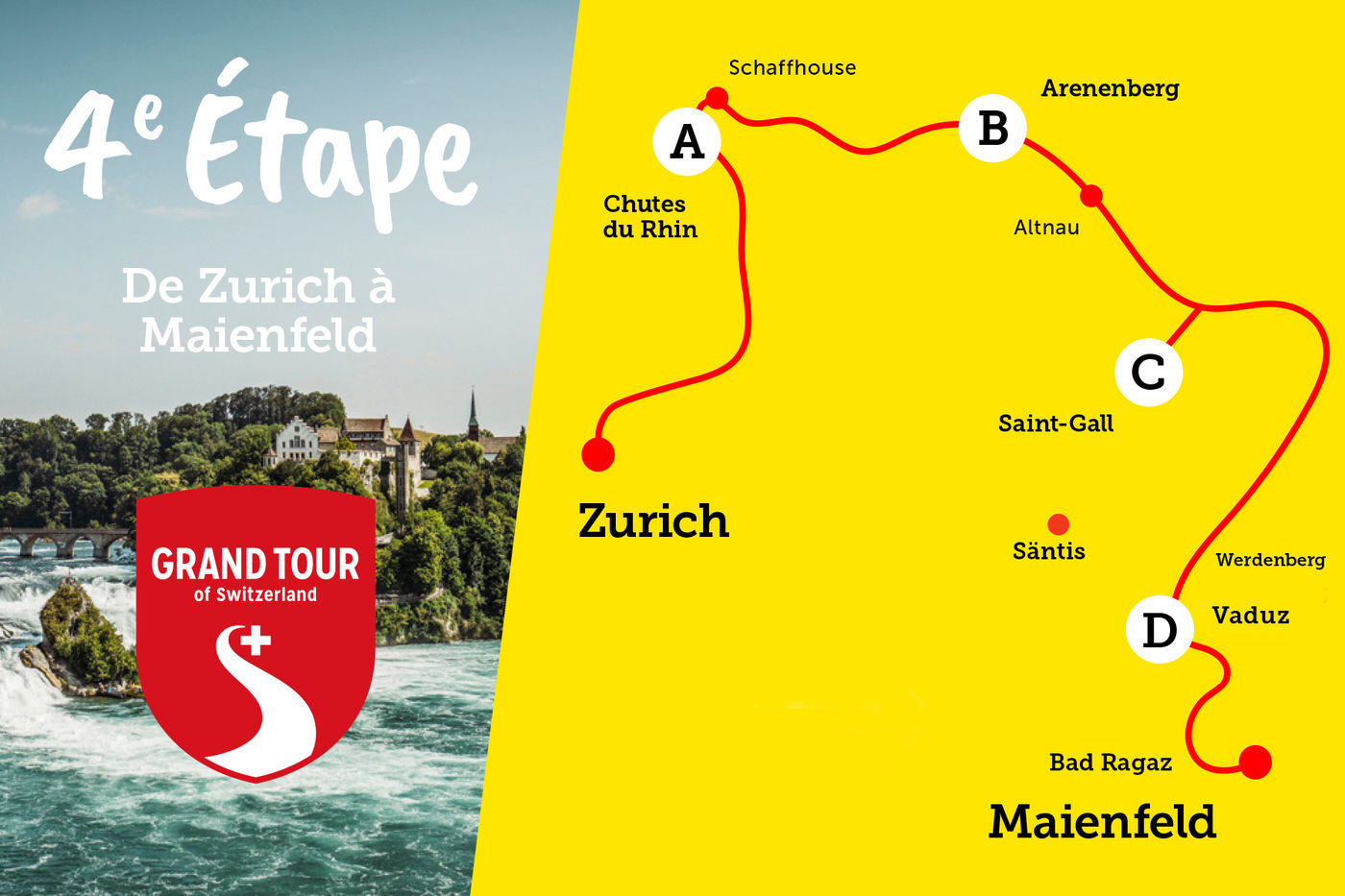 Karte Grand Tour of Switzerland Etappe 4