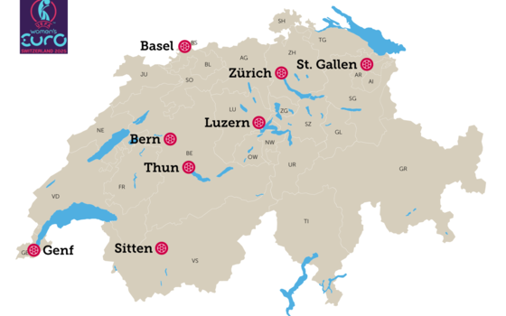 Spielorte der UEFA WOMEN'S EURO 2025