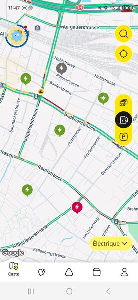Sélectionnez la borne de recharge souhaitée sur la carte.