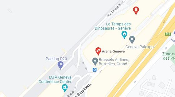 Adresse :  Geneva Arena, Route des Batailleux 3, 1218 Grand Saconnex  