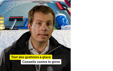 Test de grattoirs à glace