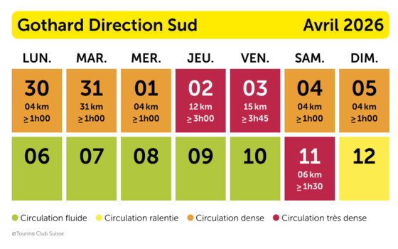 Stauprognose Gotthard Ostern 2026: Richtung Süden 