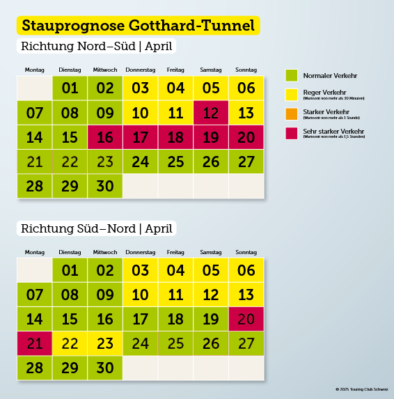 Stauprognose April 2025