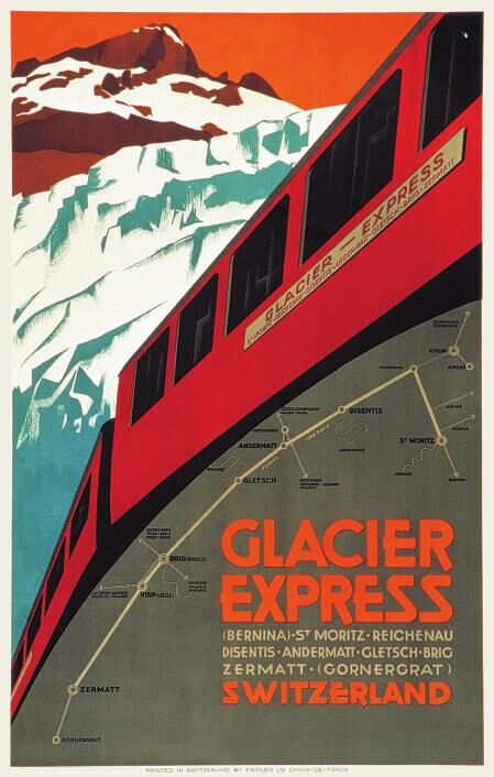 Berninapass Glacier Express