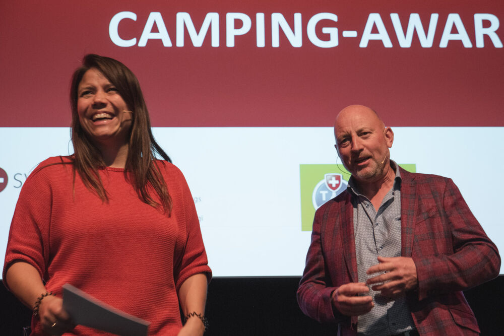 Monika Buser, Moderatrice /  Marcel Zysset, Presidente swisscamps 