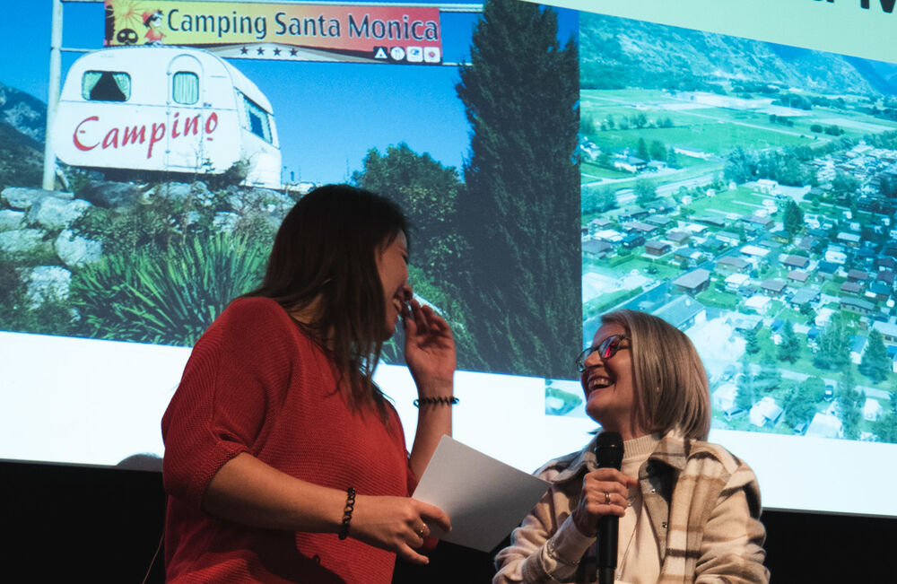 Monika Buser, Moderatrice / Iris Sterren, direttore generale Camping Santa Monica
