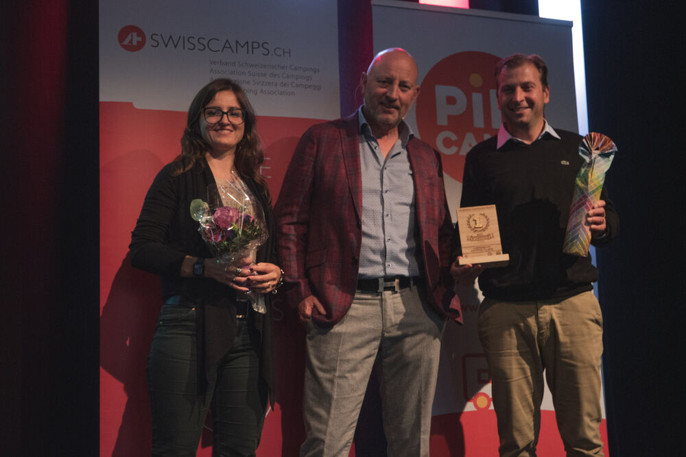 Gabriella Rolfo, Responsabile del marketing Campofelice Camping Village / Marcel Zysset, Presidente swisscamps / Simone Patelli, Direttore generale Campofelice Camping Village 