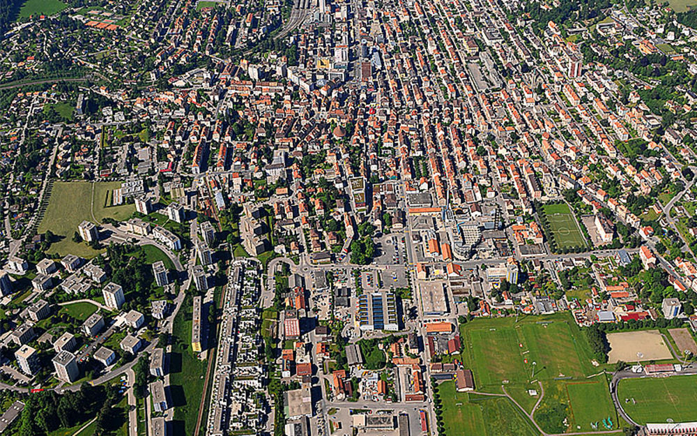 Vista aerea © Ville de La Chaux-de-Fonds, Aline Henchoz