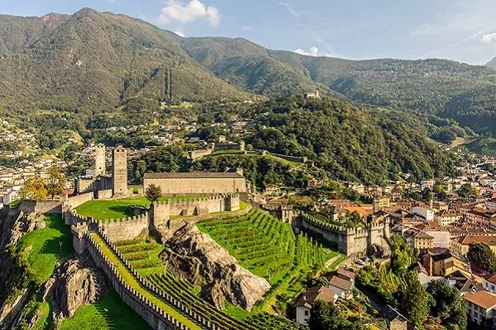 Schlösser Bellinzona und Käserei San Gottardo 