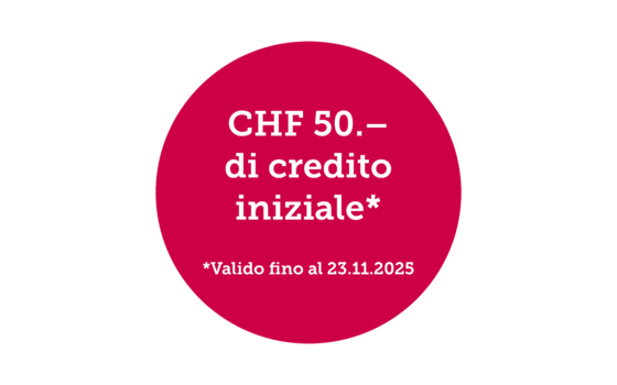 CHF 50.– di credito iniziale