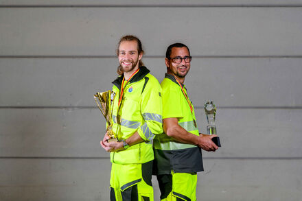 Raphaël Berger links, Vivien Robin rechts, TCS-Patrouilleure, Gewinner «Roald Patrol Training for Excellence 2024».