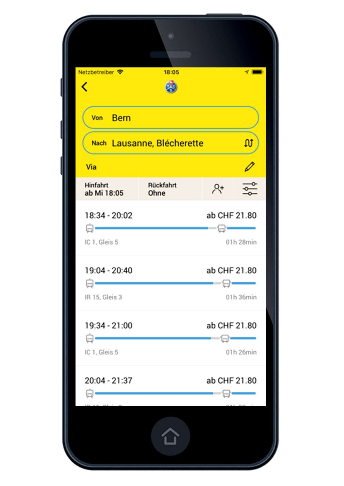 Téléchargez l'application du TCS et facilitez vos déplacements