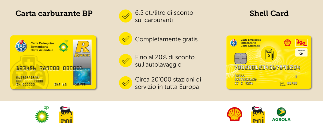 Le nostre carte carburante gratuite vi offrono numerosi vantaggi.