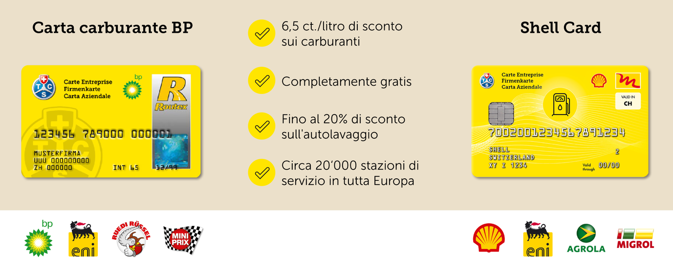 Le nostre carte carburante gratuite vi offrono numerosi vantaggi.