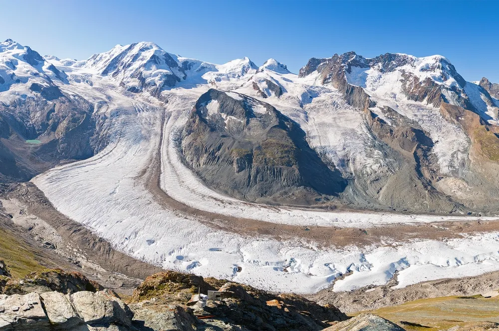 Blick vom Gornergrat zum Gornergletscher @ Schweizer Wanderwege