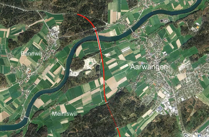 Die Umfahrungsstrasse wird Aarwangen vom Durchgangsverkehr entlasten können. Infografik: Les graphistes, Bern (übernommen von der Website des BVD)