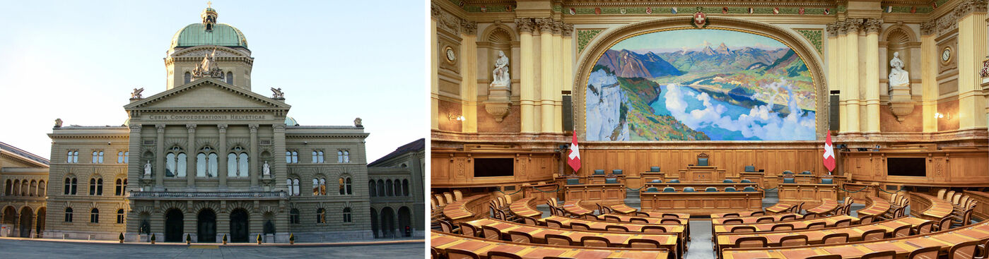 Bundeshaus und Nationalratssaal