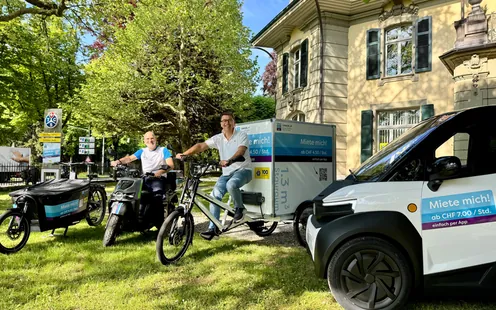 Shared Mobility direkt am Thunplatz in Bern