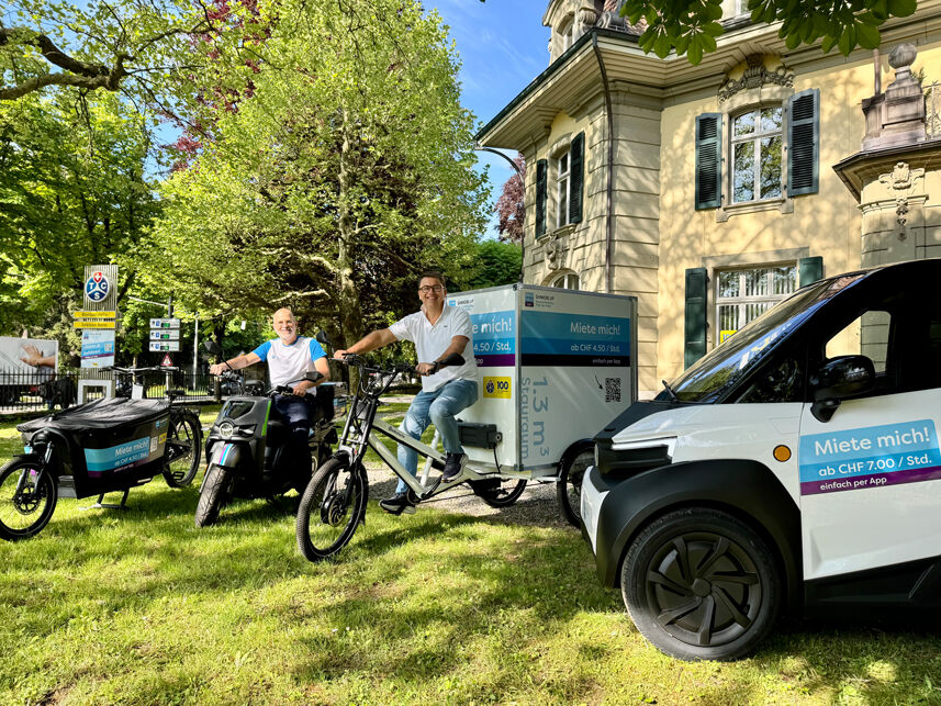 Shared Mobility direkt am Thunplatz in Bern