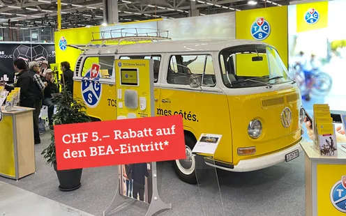 Besuchen Sie den TCS an der BEA, CHF 5.- günstiger