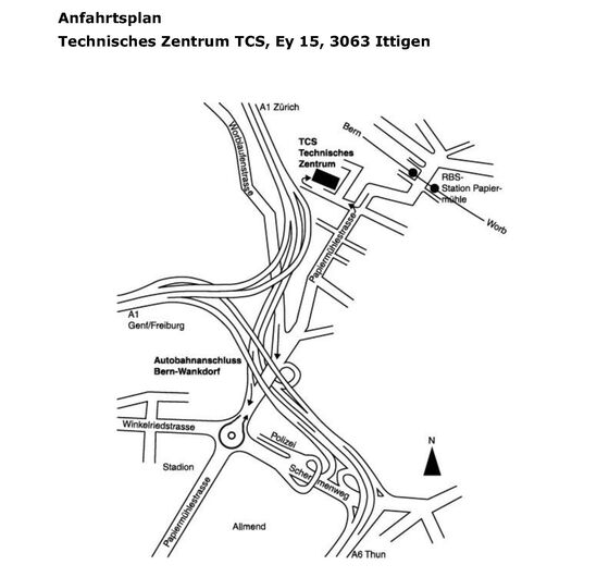 Lageplan TZ Ittigen