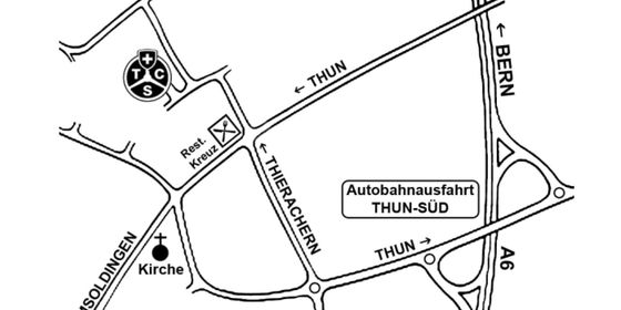 Lageplan Technisches Zentrum TCS Thun-Allmendingen
