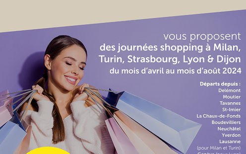 Partez pour des journées shopping avec le TCS Neuchâtel !
