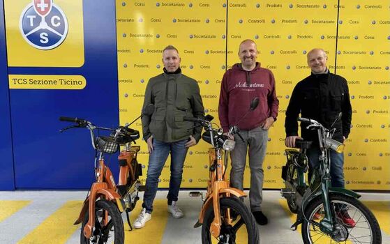 Alain, Loris ed Enzo al TCS Sezione Ticino