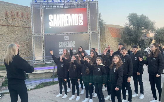 I ragazzi di Filling the Music a Sanremo