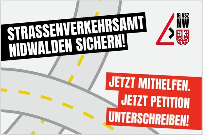 Petitionsübergabe "Strassenverkehrsamt NW sichern" am 24.06.2025 vor dem Regierungsgebäude in Stans
