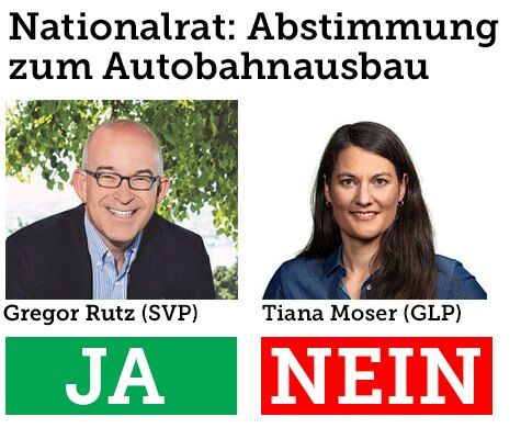 Abstimmung Autobahnausbau