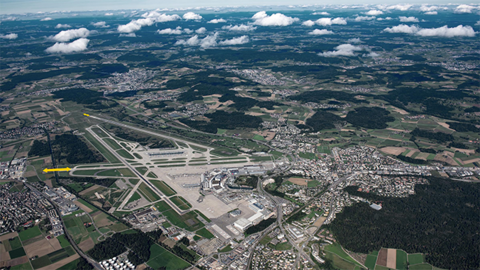 Luftbild Flughafen Zürich
