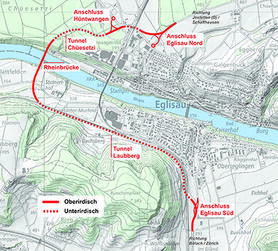 Umfahrung Eglisau Übersichtsplan