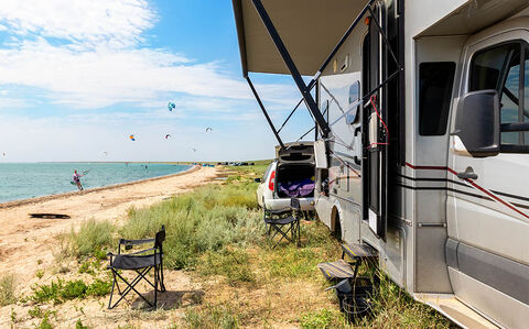 Un emplacement directement sur la plage de sable 