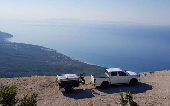 Vue depuis le col de Llogara vers le sud