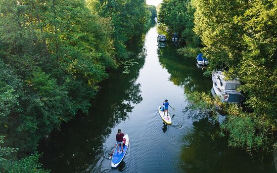 Mit dem SUP auf dem Bolter Kanal  unterwegs