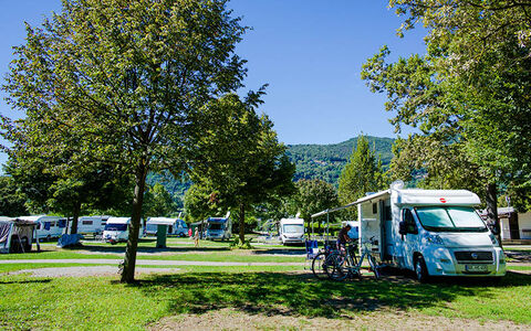 Zugeteilte Parzelle auf dem Campingplatz