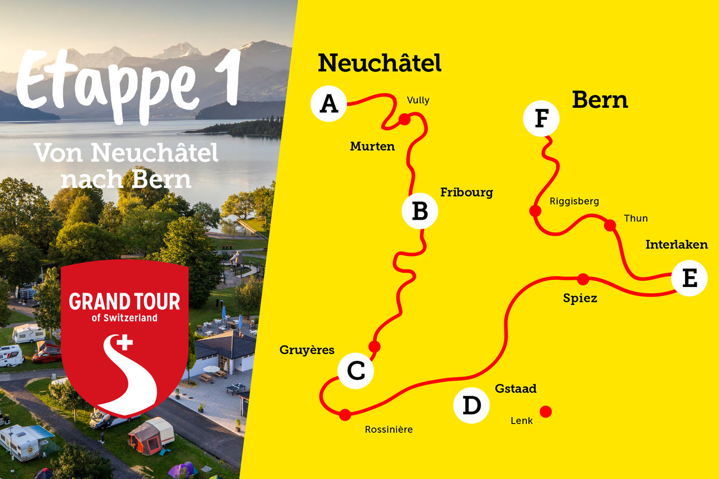 Etappe 1: Neuchâtel – Bern
