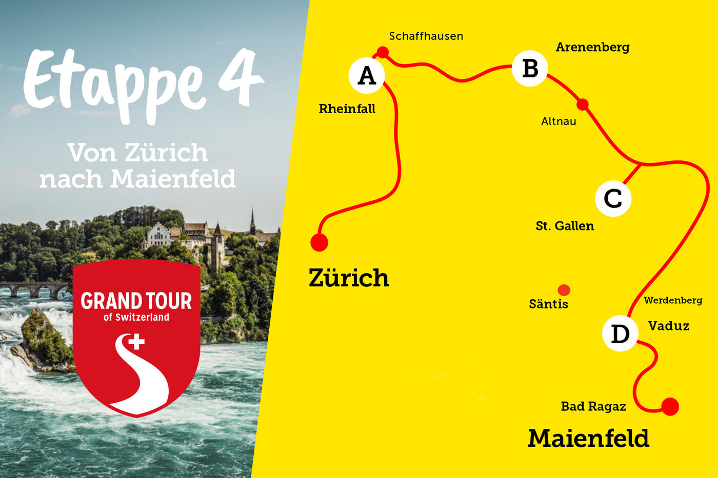 Karte Grand Tour of Switzerland Etappe 4