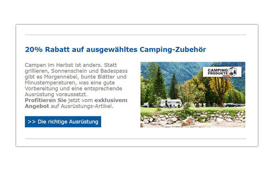 Teaser Newsletter Camping-Insider, avec votre Logo