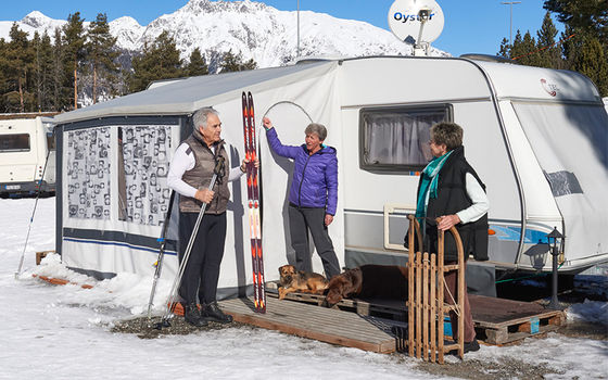 Wintercamping - Campinggäste im Winter