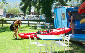 Kanuverleih auf dem Campingplatz