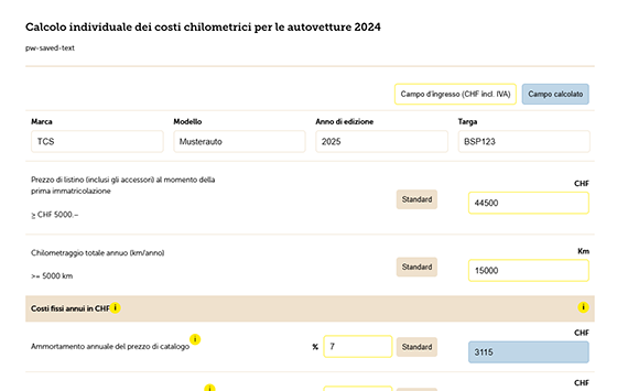Kilometerkosten online berechnen