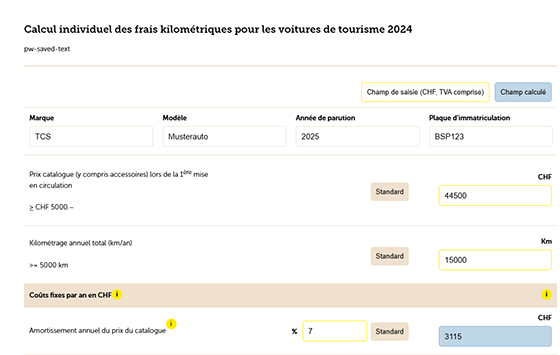 Kilometerkosten online berechnen