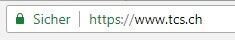 Achten Sie darauf, dass Sie eine «sichere» Verbindung verwenden