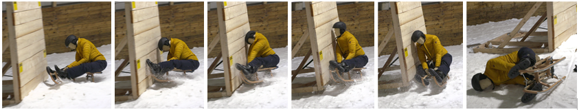 Luge avec casque