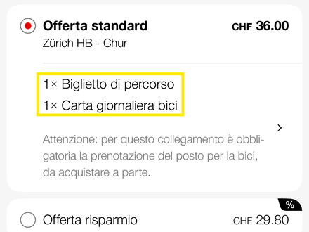 App FFS, numero di biciclette, passo 3