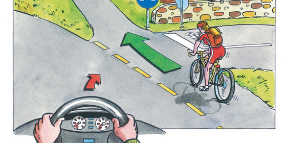 Intersection avec voie cycliste