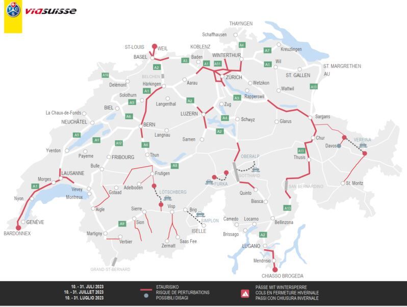 Staukarte Woche 10-31 Juli 2023