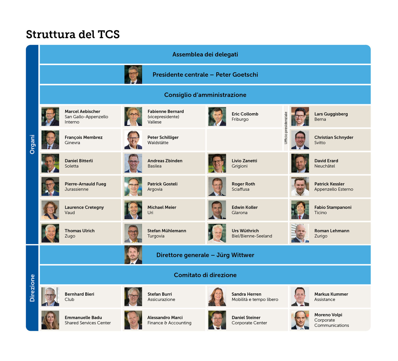 Organigramma del TCS